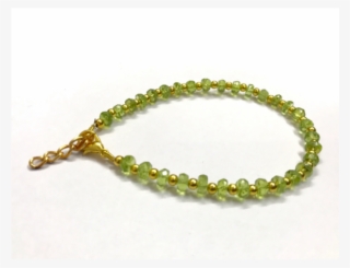 Peridot Faceted Beads Bracelet Semi Precious Beads - Bracelet