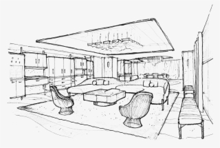 The Master Bedroom Contains Its Own Sitting Area And - Joyce Wang Sketch