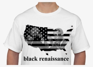 Black Flag Tee - American Flag Usa Outline