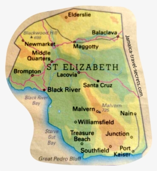 Map Of Black River St Elizabeth - Atlas