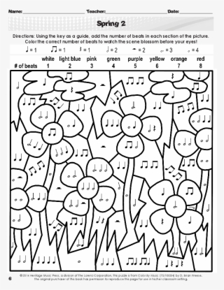 Click To Expand Color By Music Thumbnail - Music Color Page By Number