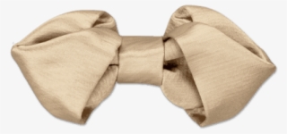 Folding In Champagne Gold Bow Tie - Silk