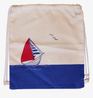 Treasure Trove Canvas Drawstring Toy Bag For Toddlers - Sail