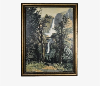 Vintage Painting Of Waterfalls