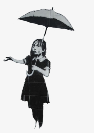 #graffiti #banksy #rain #umbrella #girl #freetoedit - Emeril's New Orleans