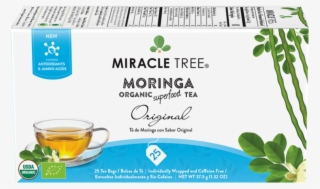 Organic Moringa Superfood Tea, 25 Individually Sealed - Miracle Tree Moringa Green Tea