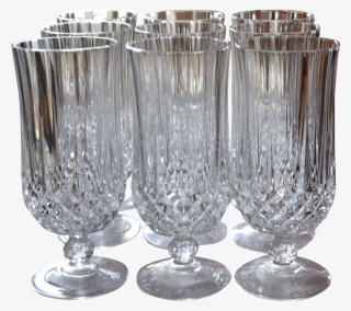 Cristal D' Arques Longchamp Set Of 9 Lead Crystal Iced - Cristal D Arques Longchamp