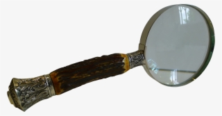 Antique English Antler Horn & Sterling Silver Handled - Magnifying Glass
