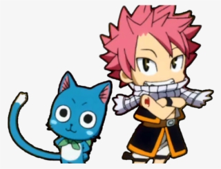 Fairy Tail Clipart Natsu Dragneel - Happy Chibi Fairy Tail