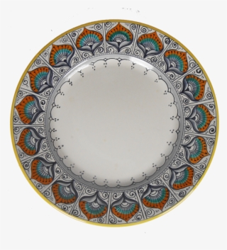 Dinner Plate Peacock Pattern - Porcelain