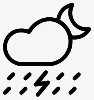 Fall Lightning Thunder Comments - Clipart Cloud Black And White Transparent