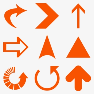 Classic Arrows Icon In Style Simple Orange - Three Sixty