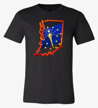 Love Indiana State Flag Map Outline Souvenir Gift T-shirt - Love Python T Shirt