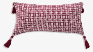 Long Tasseled Beet Coffee Bean Cushion Cover, Long - Throw Pillow