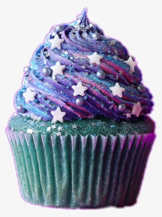 Vector Freeuse Stock Purple Cupcakes Clipart - Galaxy Cupcakes