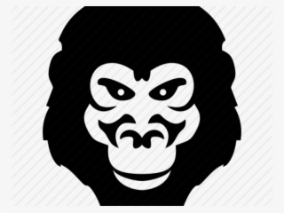 Ferocious Clipart Gorilla Face - Illustration