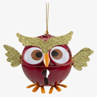 Owl With Bell, Red - Owl