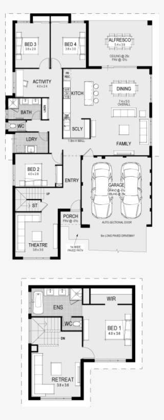 Wa Home Designs Plan Setwidth560 Cayman Designer Kitchen - Floor Plan