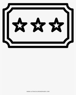 Movie Ticket Coloring Page - Ornamen Geometris Segi Lima