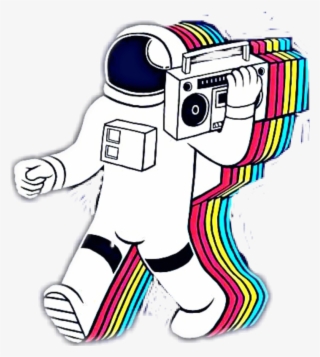 Spaceman Sticker - 80's Retro