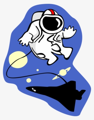 Vector Illustration Of Astronaut In Outer Space Goes