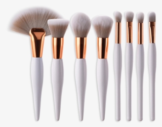 Rose Gold & White 8 Piece Makeup Brush Set - Makeup Brush