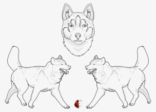 Full Size Of Husky Drawing Easy Step By Cute Puppy - Siberian Husky Lineart