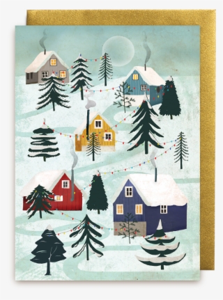 Lagom Design Very Merry Christmas, Retro Christmas, - Zimní Krajina Kresba