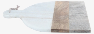 White And Beige Marble Stone With Acacia Wood Chopping - Patchwork