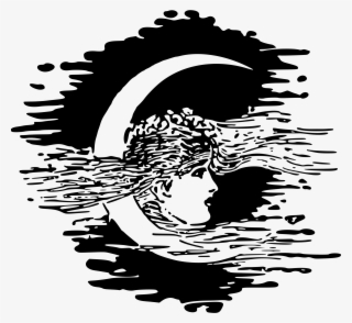 This Free Icons Png Design Of Lady In The Moon