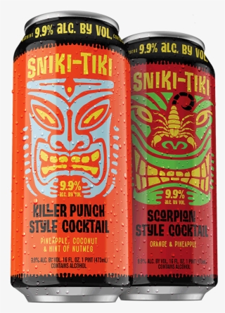 Killer Punch Style Cocktail And Scorpian Style Cans - Sniki Tiki Killer Punch