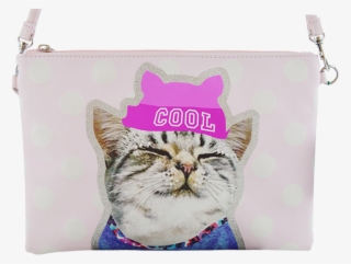 Azfb0010 Pu Lady's Cross Body Bagcool Cat Cute Fashion - Coin Purse
