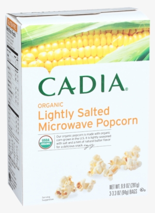 Cadia Organic Lightly Salted Microwave Popcorn 3 Bags - Cadia