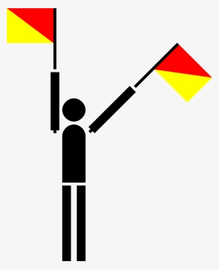 Man Waving Flags - Semaphore Flag Png