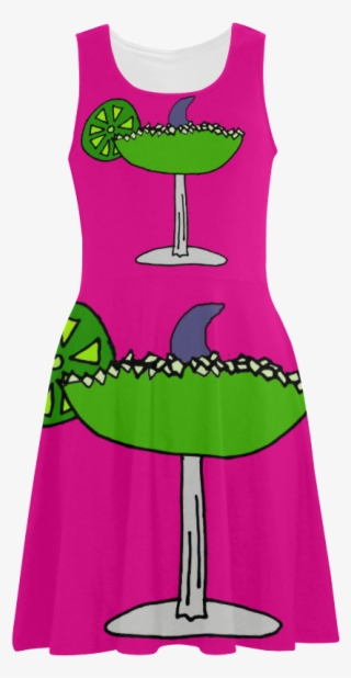 Funny Shark Fin In Margarita Drink Atalanta Sundress - Cocktail Dress
