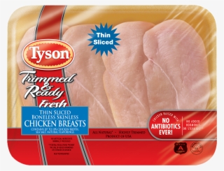 Tyson® Trimmed & Ready Fresh Thin Sliced Boneless Skinless - Tyson Thin Boneless Chicken Breast