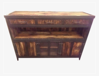 Rustic Industrial Media Console With Reclaimed Wood - Sideboard