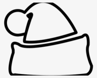 Santa Hat Clipart Line Art - Gorro Navideño Contorno Png