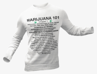 M101 5 Marijuana 101 Weed Cannabis Grass - Long-sleeved T-shirt