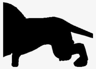 Silhouette Clipart Mountain Lion - Cat Jumps
