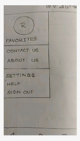 Wireframe Hamburger Menu Used For Secondary Navigation - Number
