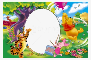 Free Png Winnie The Pooh Kids Png Frame Background - Winnie The Pooh Birthday Frame