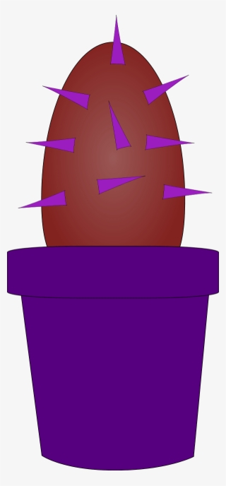 Cactus Plant Cartoon - Cartoon Purple Cactus