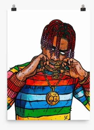 Lil Yachty Print - Lil Yachty With Cartoon