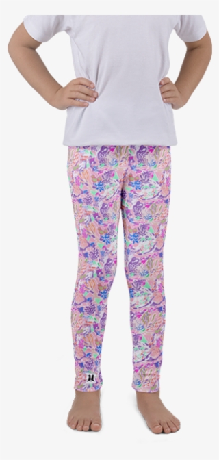 Coral Reef Pink Kids Leggings - Leggings