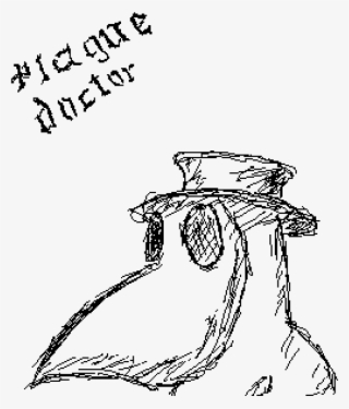 Fullsize Of Plague Doctor Drawing - Sketch