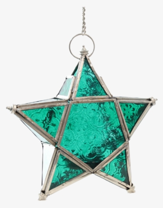 Aqua Hanging Star Lantern, $19 - Triangle