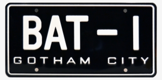 Bat-1 Prop Plate Movie Memorabilia From Batman With - Sign