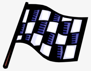 Vector Illustration Of Auto Racing Race Finish Checkered