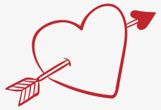 Arrow Vector Valentines - Cupid Heart With Arrow Png